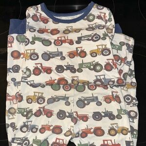 Caden Lane Multicolor Tractor Pajama Set